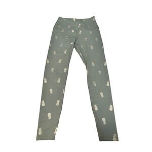 Beyond Yoga Tropical High Waist 7/8 Leggings Women's Size S Green Gold Pineapple